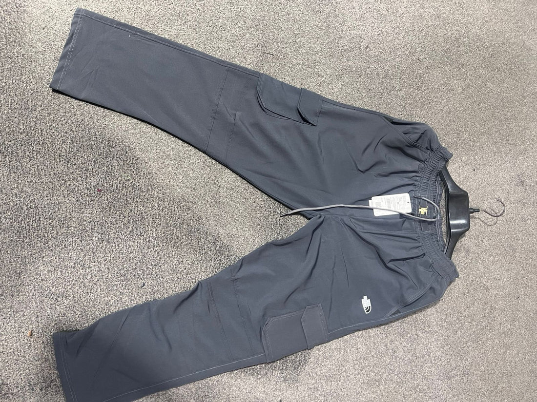 Cream Cargo Pants with Buckle on Model