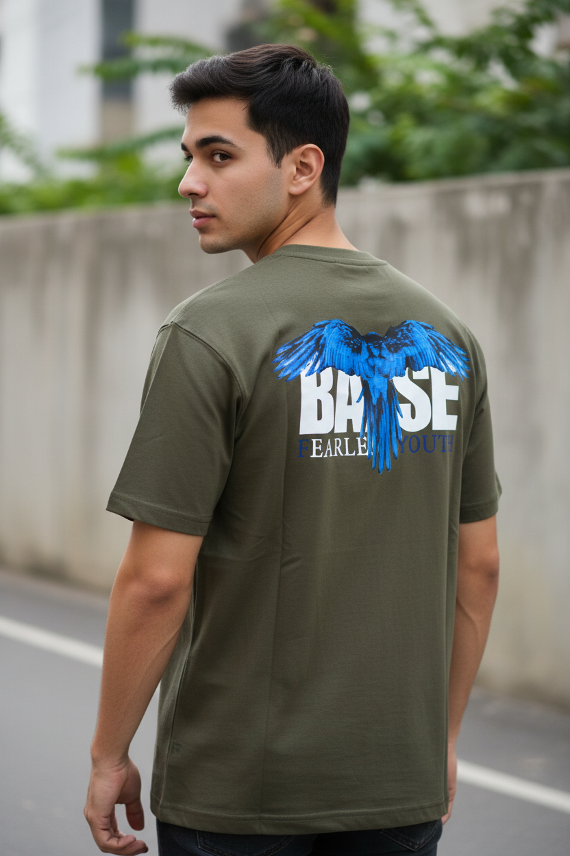 BASE Fearless Youth T-Shirt Back View on Model