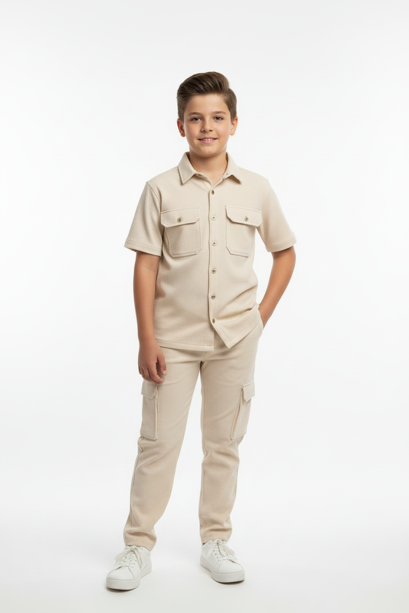 Beige Kids Co-ord