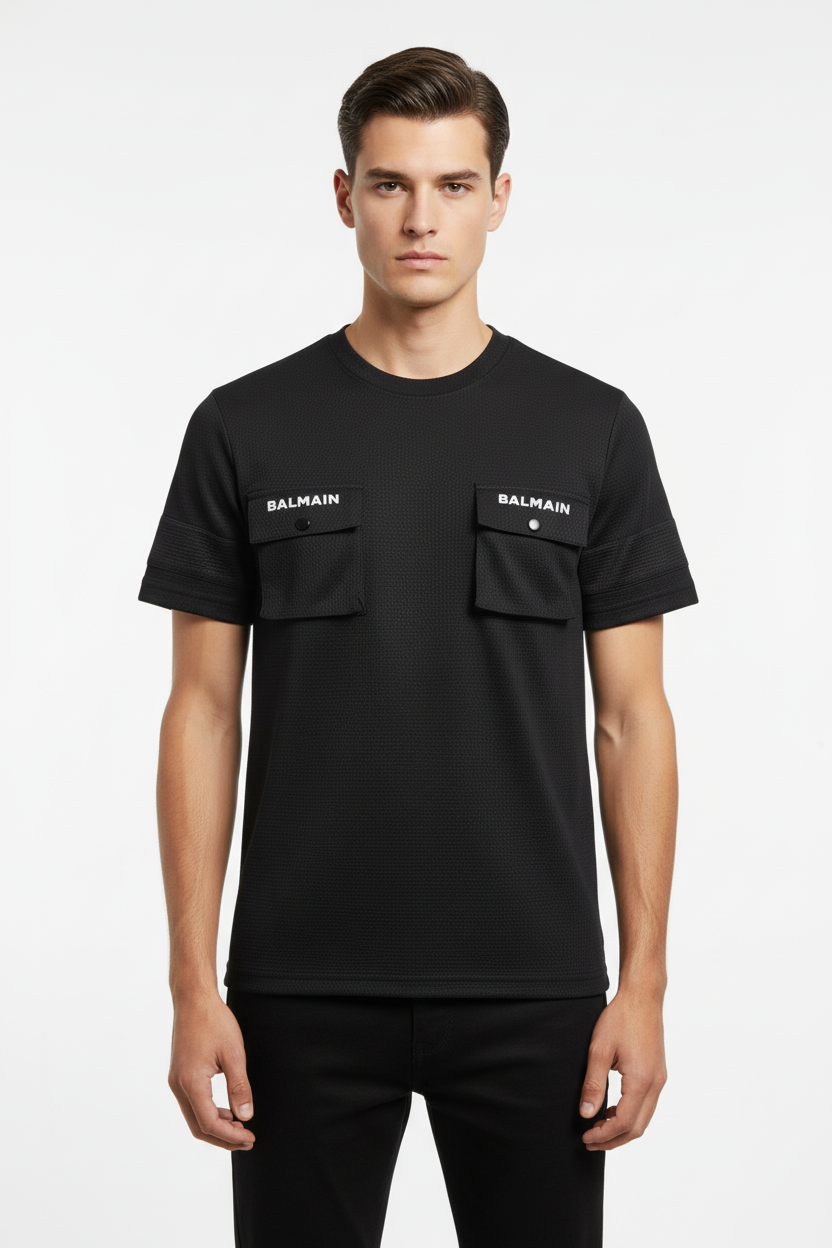 Black Balmain Double Pocket