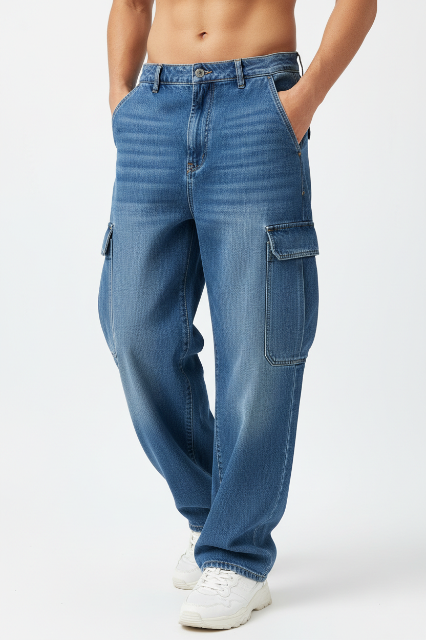 Blue Baggy Jeans