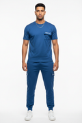 Blue Balmain Tracksuit on Model
