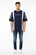 Navy Paisley Sleeve