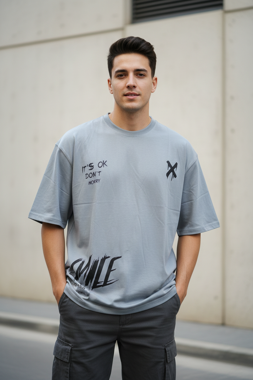 SMILE Tee - Front on Model