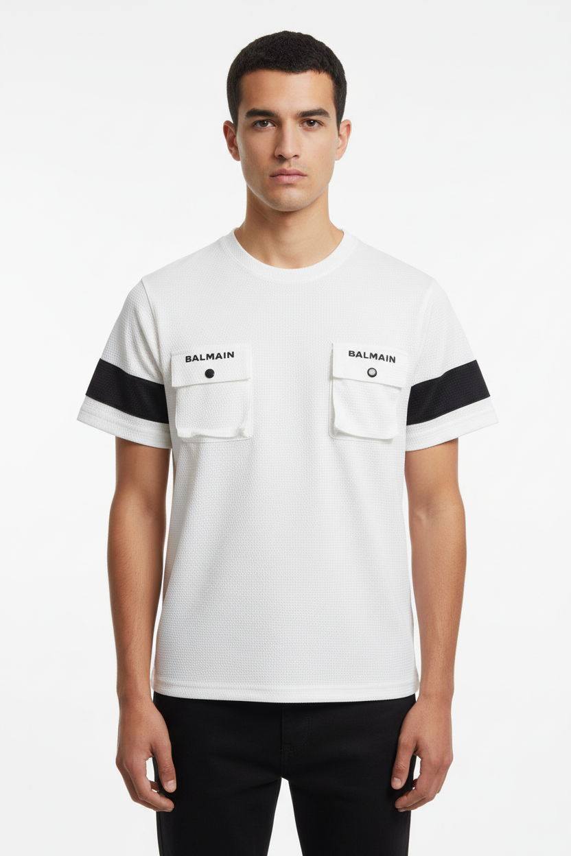 White Balmain Double Pocket